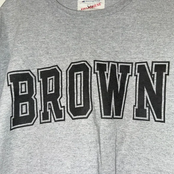 Vintage Champion Collegiate Brown University T-Shirt Mens XL Gray Cotton Blend - Picture 2 of 4